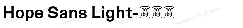 Hope Sans Light字体转换